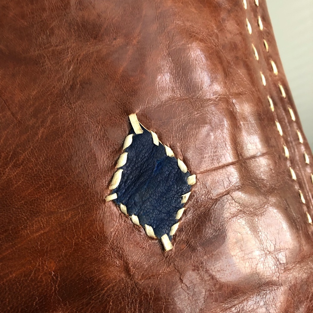 Handmade Leather Drawstring Backpack - Picture 5 of 5